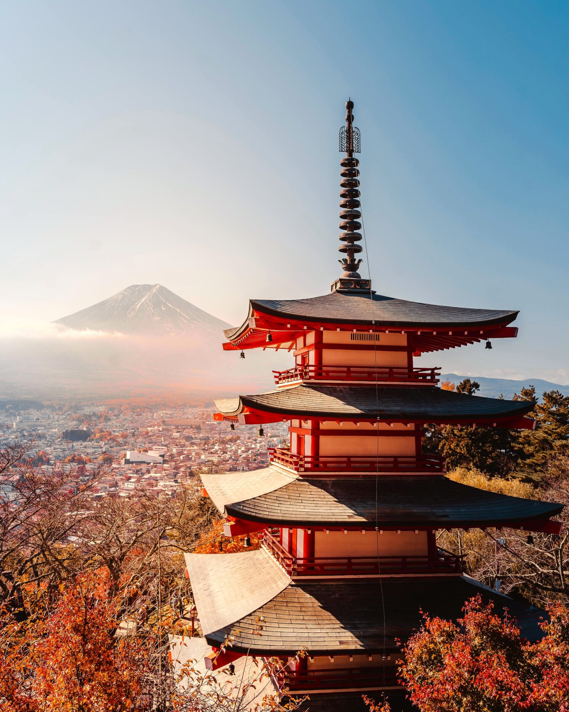 Mount Fuji and Japan travel scenery for tourist visa services
