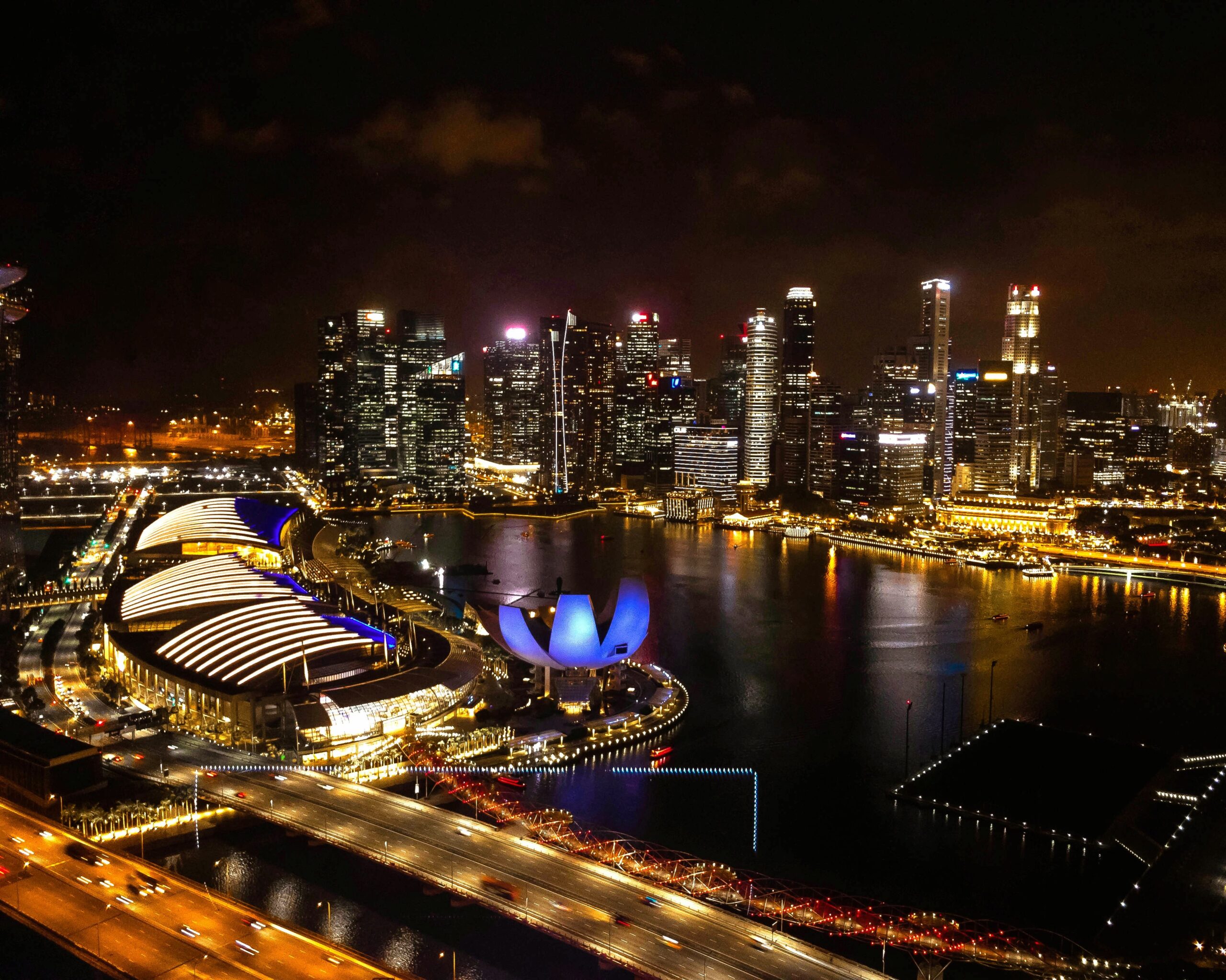 Singapore skyline at Marina Bay for tourist visa assistance