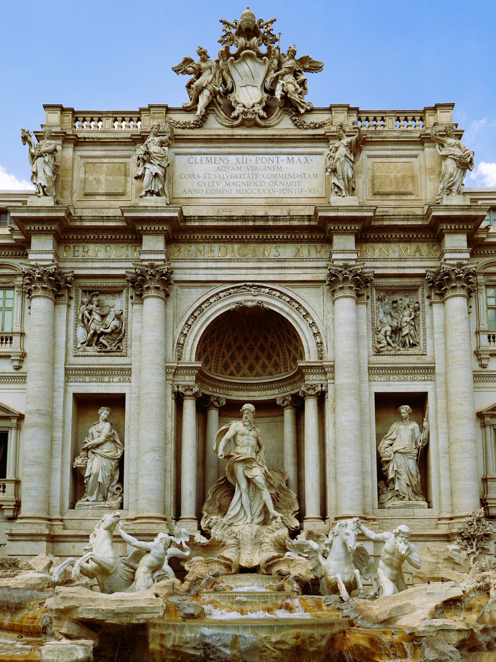 Trevi Fountain in Rome Italy tourist attraction for visitors traveling to Italy