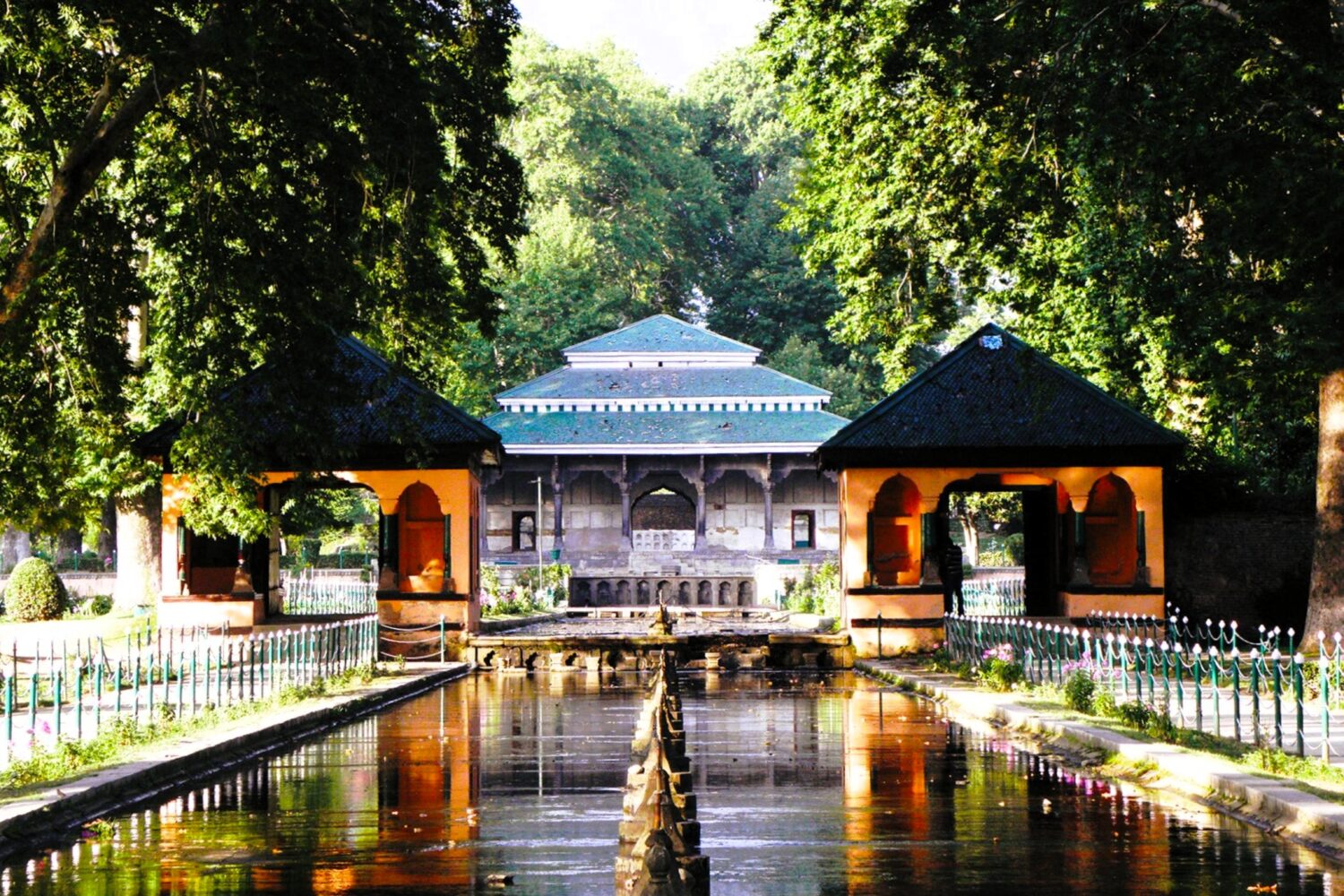 Shalimar Bagh Mughal garden with its central water channel in Srinagar featured in Srinagar Tour Package