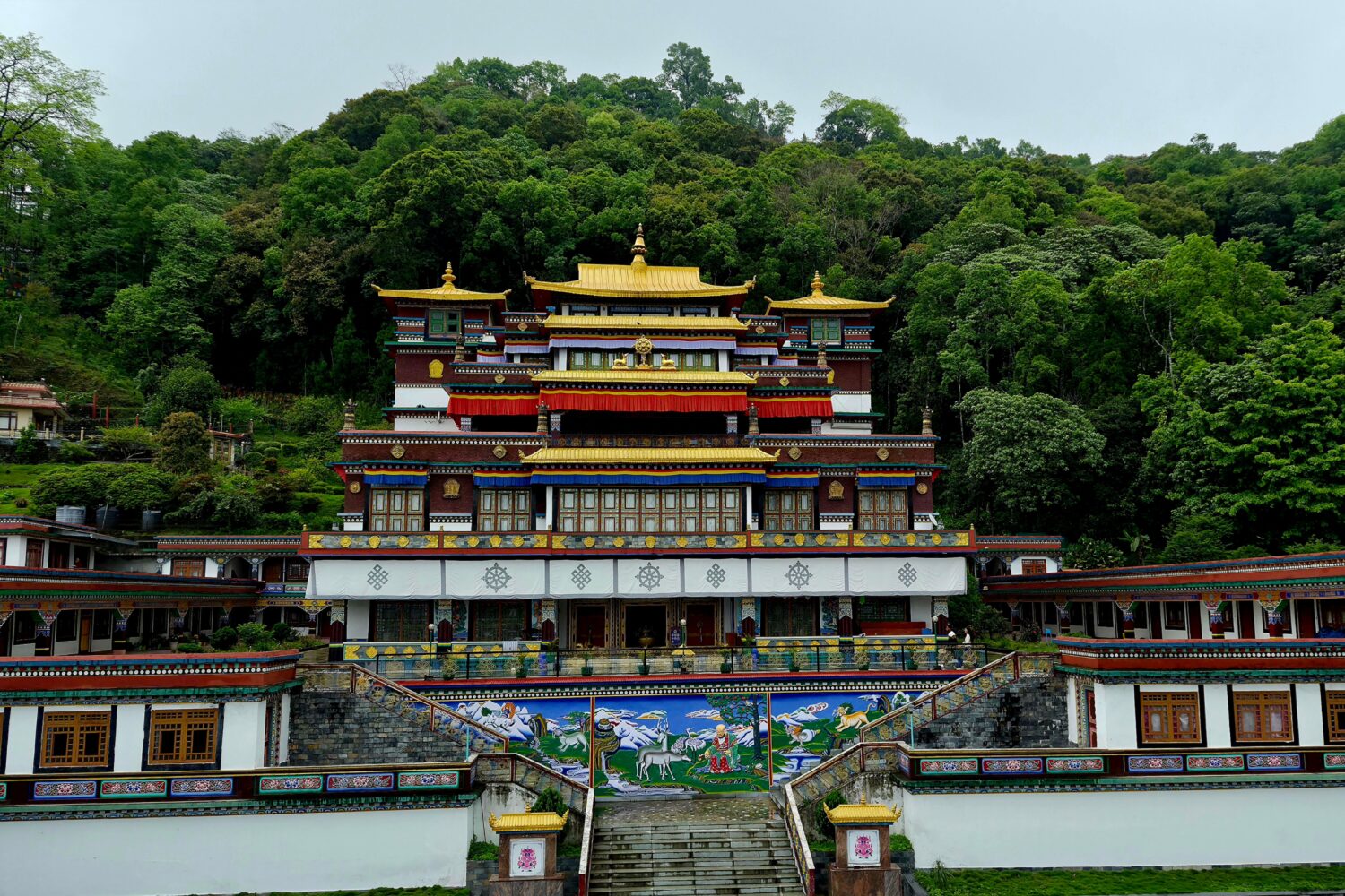 Dragon sculptures at a Buddhist cultural attraction in Sikkim featured in Gangtok Pelling Darjeeling Tour