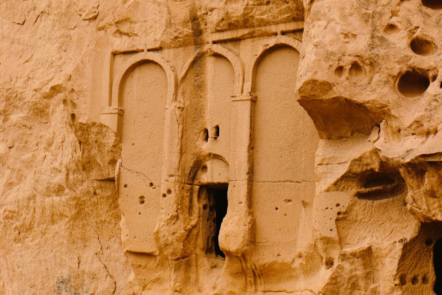 carved cliff dwellings of Cappadocia in Turkey featured in Turkey Tour Package