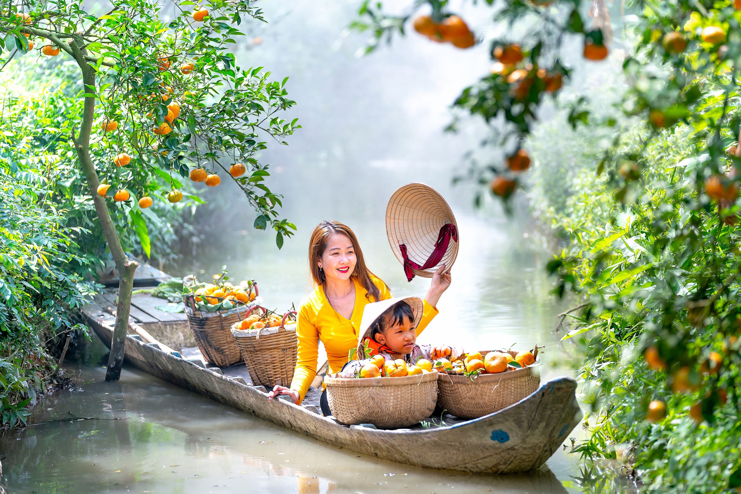 Family enjoying a Vietnam holiday with children